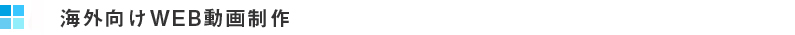 海外向け　WEB動画制作　映像制作
